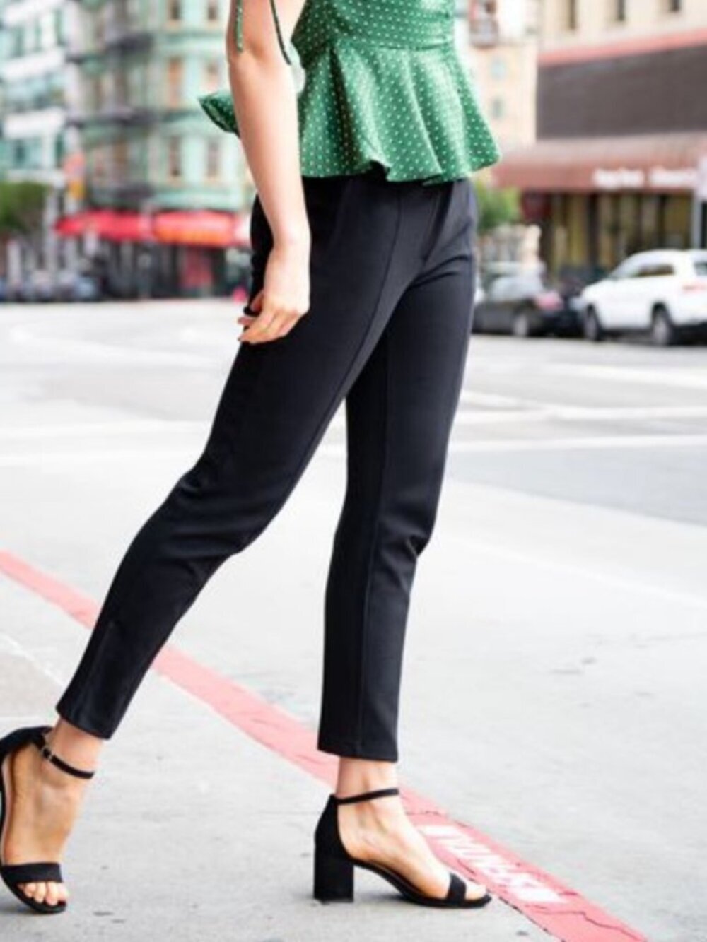 New Betabrand Black Skinny Cigarette Dress Pant Yoga Pants XSmall Petite